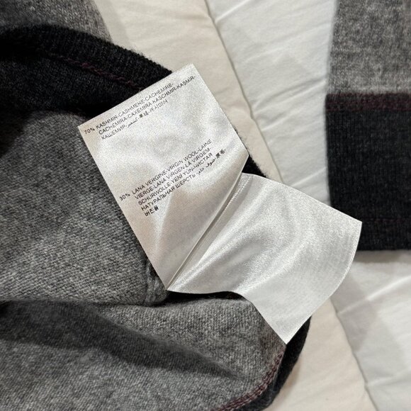 Moncler pullover crew neck gray mens sweater size XL cashmere wool - Picture 6 of 16